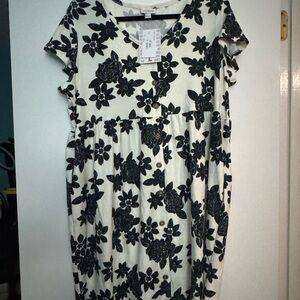 LuLaRoe Heidi Black Floral Dress
